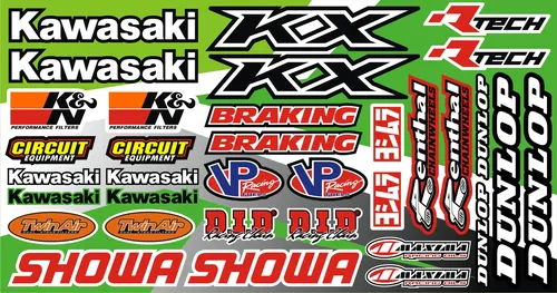 comprar Calcos Grafica Kawasaki Kx Laminadas 34 Unid