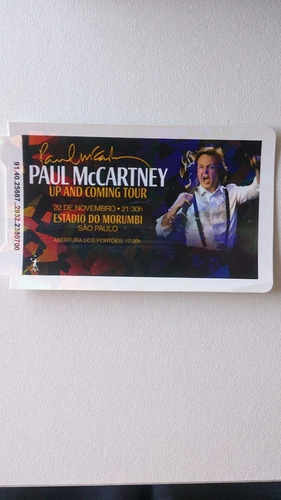 Ingresso Paul Mccartney Up And Coming Tour 2010