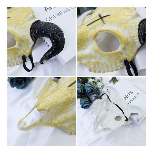 Máscara De Halloween Con Forma De Calavera De Oveja Para Máscara De Cabra