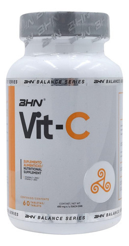 Vitamina C Bhn Suplemento Alimenticio C/60 Tabs De 650mg C/u Sabor Sin Sabor