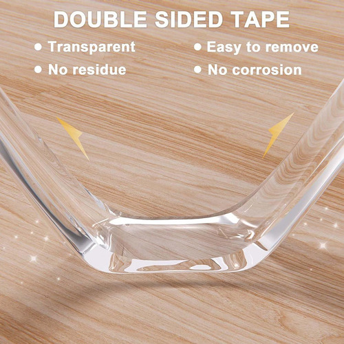 Fita Dupla Face De 2 Rolos, Resistente, Transparente, Removí