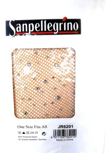 Imagen 4 de 8 de Medias Red Negras Con Brillos Strass Can Can Tiro Alto Talle Unico