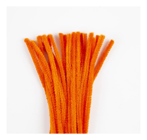 100pz De Limpiapipas Para Manualidades, Decoraciones, Flores Naranja