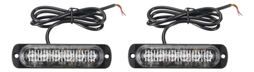 2 Uds Vehicle Ultrafino Lateral Flash 6led Light 18w 12-24v