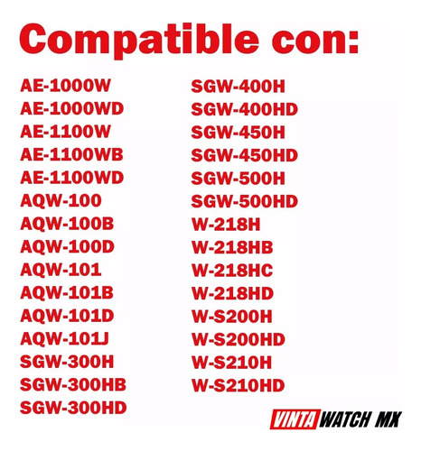 2 Correas For Casio W218h W-218h W-218b W-218hc W-218hd