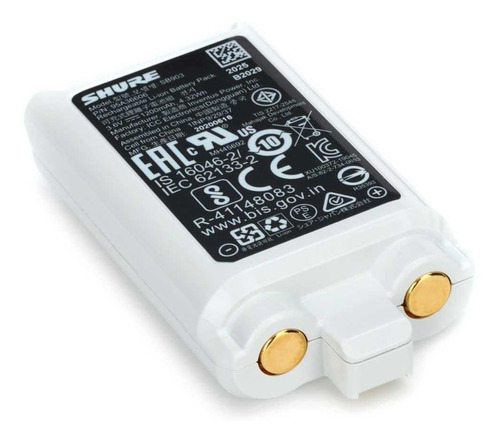 Bateria De Lítio Shure Sb903 Transmissores Sem Fio Slx-d