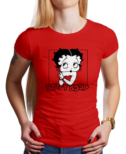 Polo Dama Betty Boop Cuadro (d1239 Boleto.store)