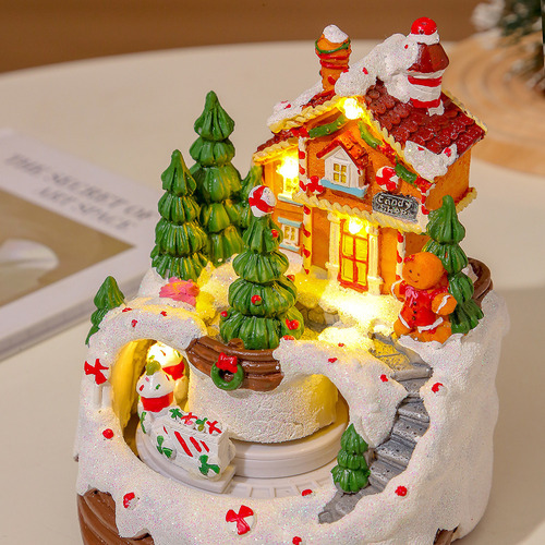 Adorno Navideño Creativo Música Brillante Resina Artesanía