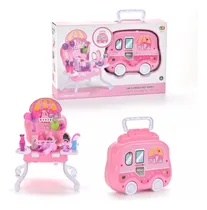 Comprar Tocador De Maquillaje Para Niñas, Juguete Tocador + Accesori