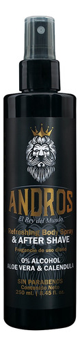 Body Spray Andros 250 Ml Fragancia Corporal Y Barba Hombres