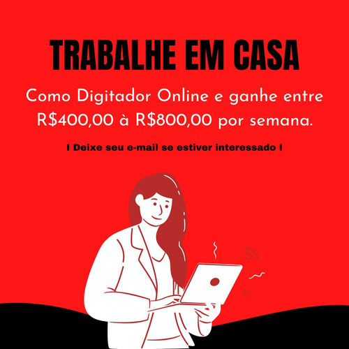 Imagem 1 de 1 de Trabalhe Em Casa Como Digitador Online