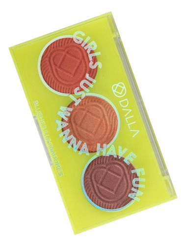 Paleta Trio De Blushe E Iluminador Dalla Makeup