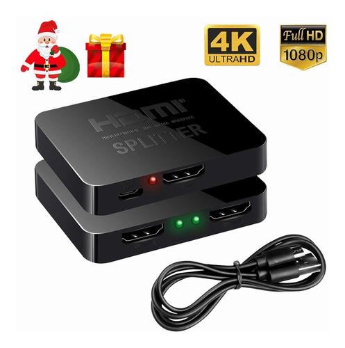 Splitter Mini Hdmi 4k 1 Entrada 2 Salidas Con Amplificador