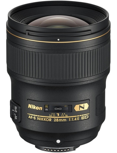 Lente Nikon 28mm 28 Mm F/1.4e Ed Nikkor Anillo De Oro Fx 