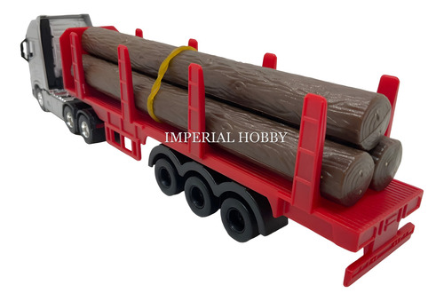 Volvo Fh Troncos Pull B Nuevo Sin Caja - P Camion Welly 1/64 Plateado