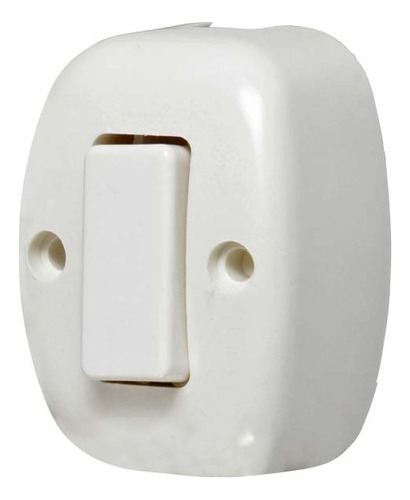 Interruptor Sencillo Visible Oval Fulgore Fu0123 Color Blanco Corriente Nominal 6 A Voltaje Nominal 120v