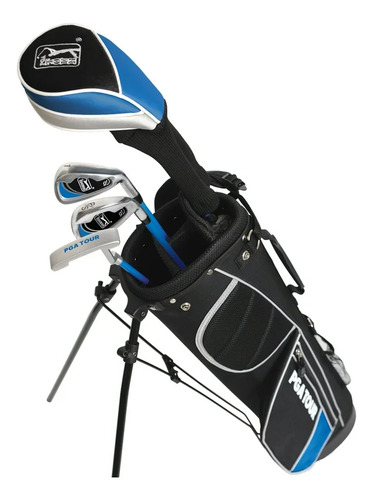 Pga Tour Palos De Golf Junior Niños 8-12 Grande Mano Derecha Color Azul