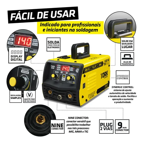Maquina Solda Mig 140a Sem Gás 3 Em 1 Tig Eletrodo y Mascara Maquina Solda Mig 140a Sem Gás 3 Em 1 Tig Eletrodo y Mascara