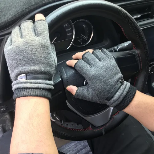 Guantes De Medio Dedo Para Hombre Y Mujer Sin Terciopelo En