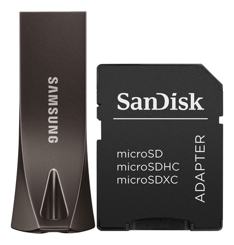 Pen Drive 256gb Bar Plus Usb 3.1 300mbs Samsung E Adapt