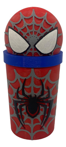 Vaso Spiderman Impresion 3d Pintado A Mano