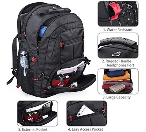 Mochila Para Portatil 17 Pulgadas Impermeable Extra Grande 