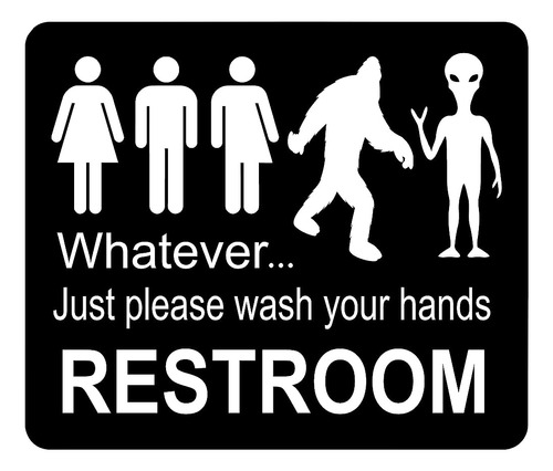 Solo Lávese Las Manos Bigfoot Alien Sign - Inclusive Sign - 