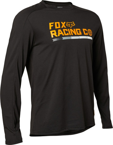 Remera Mtb Fox Ranger Manga Larga Negro  #28473-001