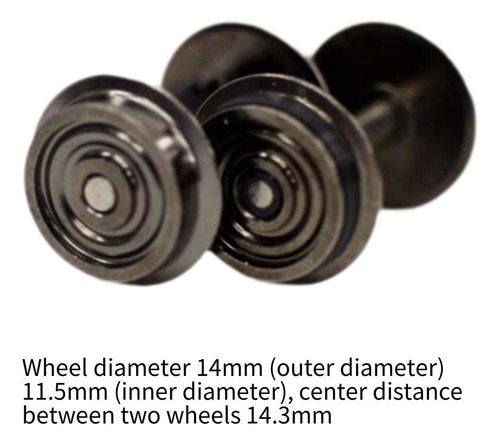 2 Peças De Rodas De Metal Profissional Dc Roda Conjunto