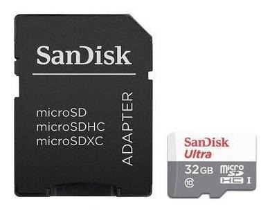 Imagem 1 de 1 de Cartão De Memoria Microsd 32gb Classe 10 C/ 1 Adap Sandisk