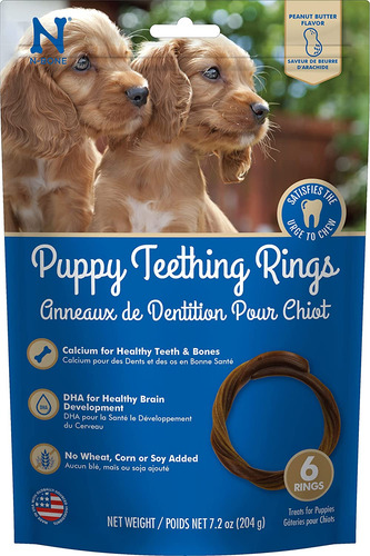 N-bone Anillos De Dentición Para Cachorros, Sabor A Mantequi