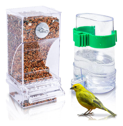 Set De Comedero Y Dispensador De Agua Hamiledyi Para Loros