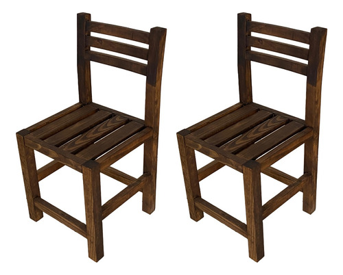 Set Silla Restaurantera Tradicional Nogal St Uso Rudo Bar