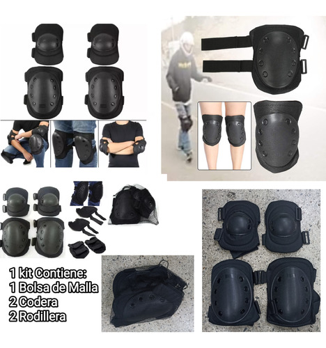 Rodillera Y Codera Proteccion Kit Deporte 