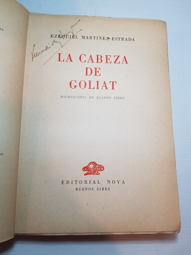 Imagen 2 de 10 de Antiguo Libro La Cabeza De Goliat Estrada 1957 47n 121