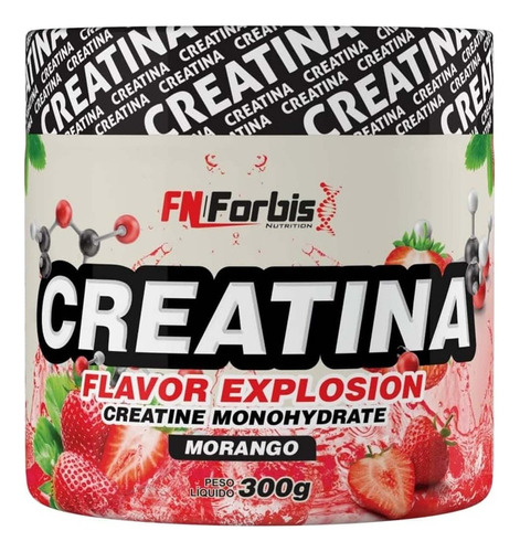 Creatina Monohidratada Flavor / Creatine 300g - Fn Forbis Sabor Morango