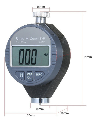 . Medidor De Dureza Portátil De 0-100ha Shore A Digit