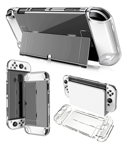 Capa Protetora Nintendo Switch Oled Transparente Cabe Dock