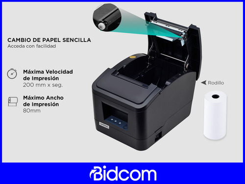 Impresora Térmica 80 Mm Comandera Gadnic Usb + Lan