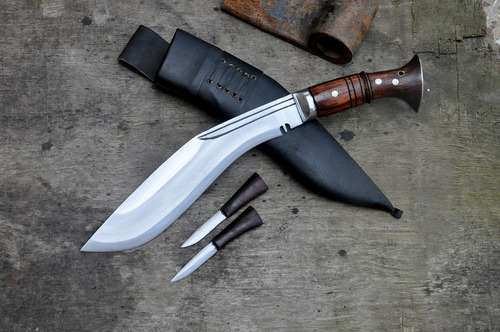 Auténtico Cuchillo Kukri-khukuri De Granjero Hoja De Acero