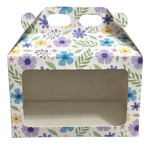 Caja Valija Con Visor Primavera Floreada Deco X10 Unidades