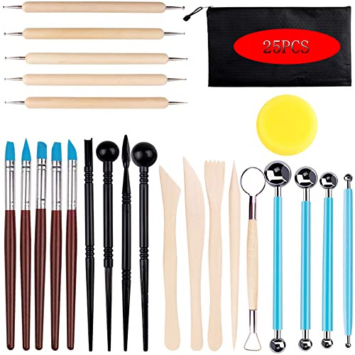 Clay Tools For Pottery Ceramic Sculpting,  25pcs Basic ...