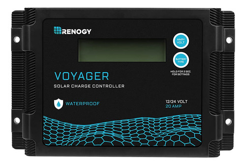 Renogy Voyager 20a - Controlador De Carga Solar Impermeable
