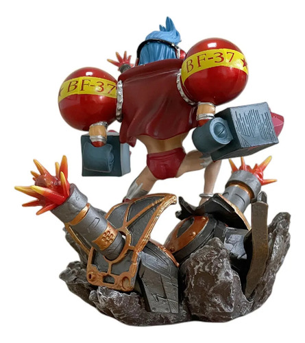 Figura Franky One Piece Anime Muñeco Sentado Pvc