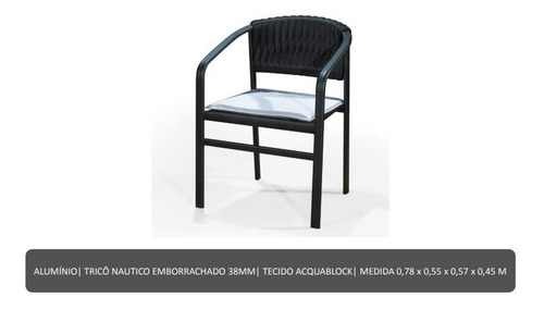 Imagem 2 de 7 de Cadeira Alumi Alumínio Tricô Náutico E Acquablok