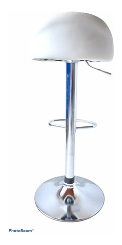 Imagen 2 de 4 de Silla Bar Alta Para Barra Con Cojin Blanco