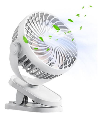 Ventilador Mini Fan Com Clipe Silencioso Usb 6h Duração