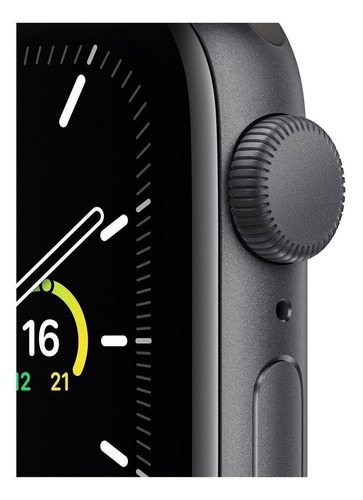 Imagen 2 de 9 de Apple Watch SE (GPS, 40mm) - Caja de aluminio color gris espacial - Correa deportiva Negra