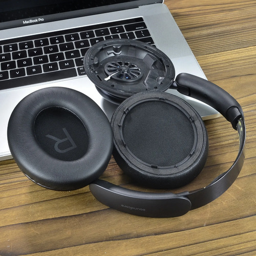 Par De Almofadas De Ouvido Para Anker Soundcore Space Q45 Cor Preto