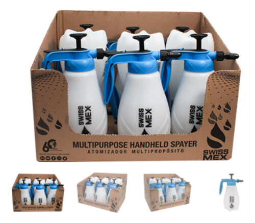 Swissmex Aspersora De Compresion Portatil 1.5 Lts Blanco